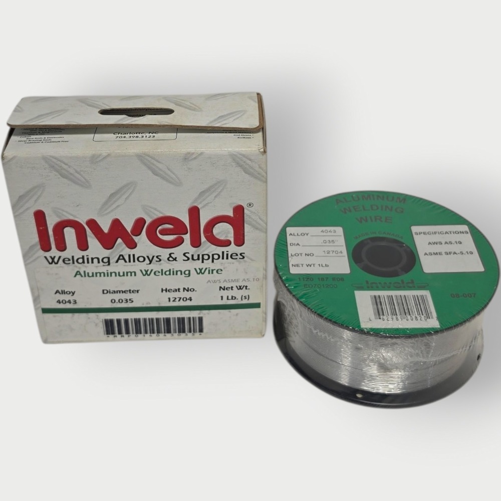 Inweld ER4043 .035 Aluminum Mig Welding Wire 1 LB Spool NEW IN BOX FREE SHIPPING